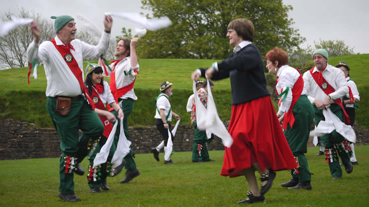 Isca Morris and Sweyn's Ey May 1st 2014 Caerleon Amphitheatre.