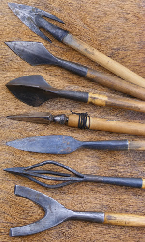 Reproduction Roman arrow heads each designed for a specific purpose.