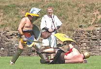 Gladiators from the re-enactment group Britannia