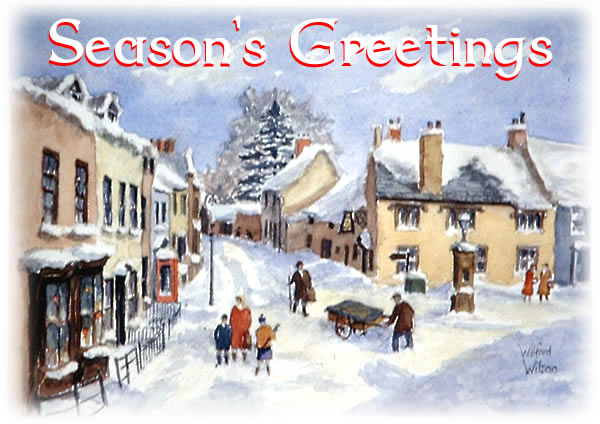 The Square, Caerleon, from a watercolour by Wilfred Wilson.